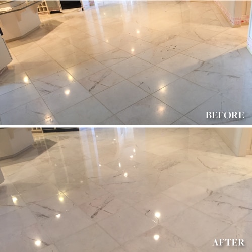 polished travertine floor