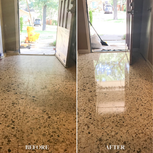 clean terrazzo floor